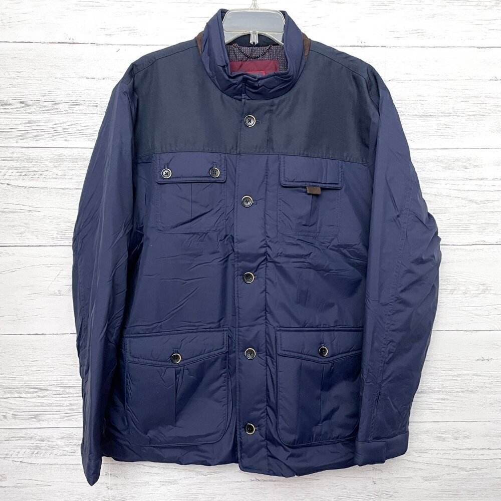 NEW UNTUCKit Men's Jacket Navy Blue Rodier Coat Lightweight Nylon size XL - Picture 2 of 11
